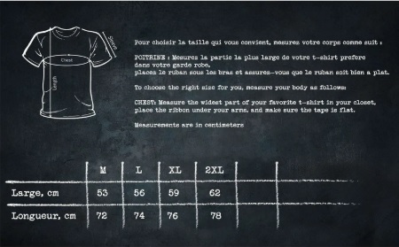 guide taille t-shirt motor wheels clothi